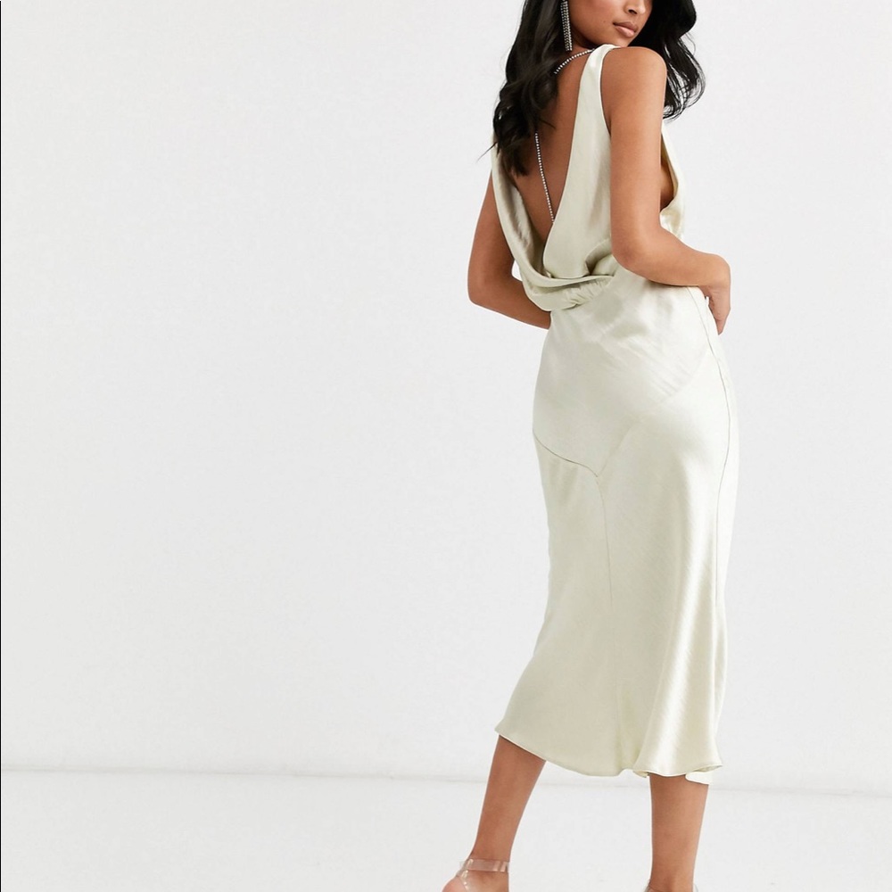 Asos champagne midi